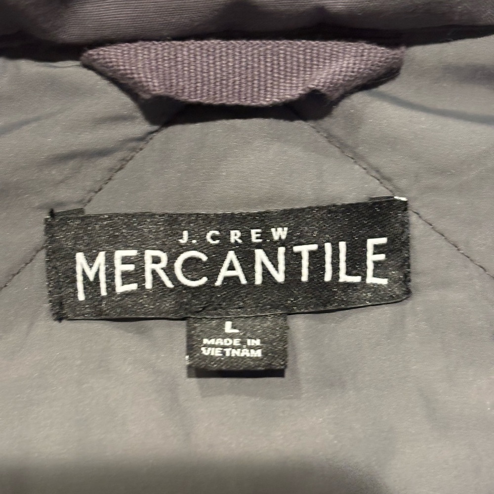 J. Crew Mercantile Charcoal Quilted Vest in size women’s Large .Great condition! - Picture 13 of 14